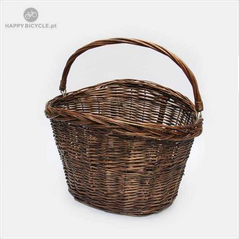 oval wicker basket - brown